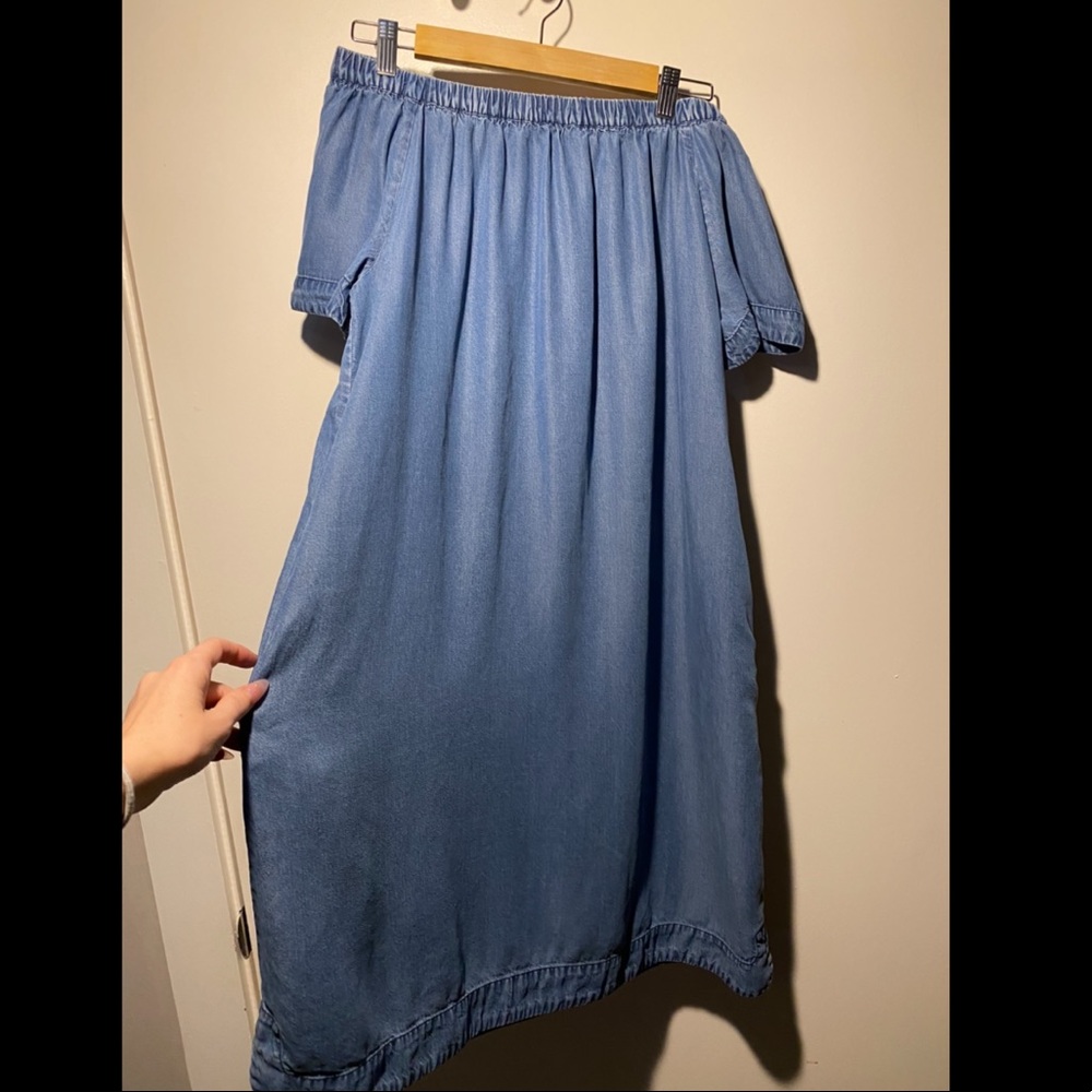 Denim off the shoulder soft surroundings dress - L